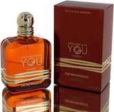 Emporio Armani Stronger With You Amber Eau de Parfum for Men 3.4 oz / 100ml – Warm Amber Spicy Long-Lasting Luxury Designer Fragrance