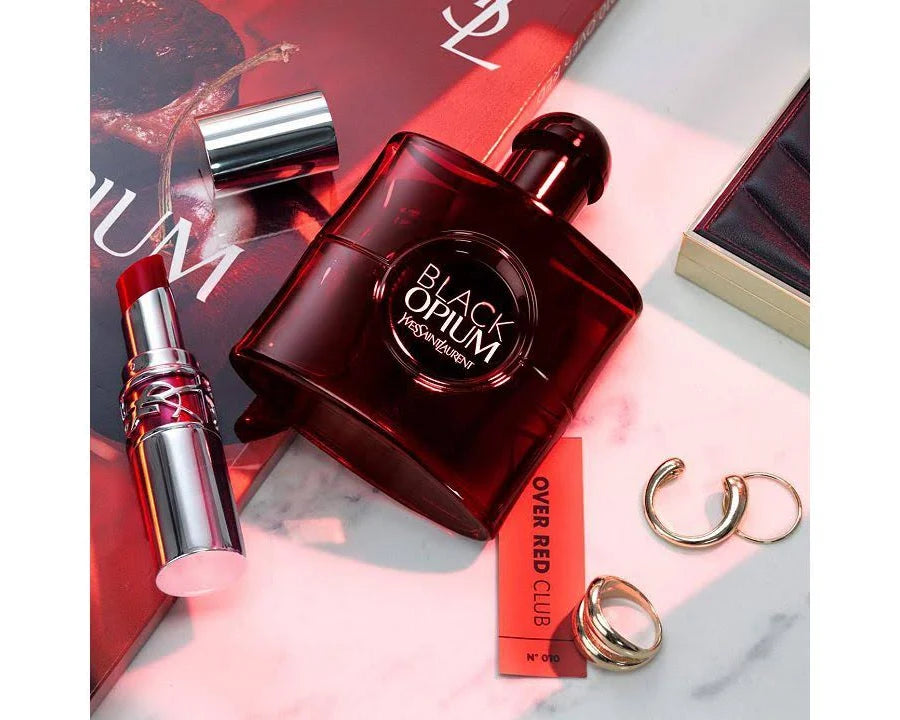 Yves Saint Laurent Black Opium Over Red Eau de Parfum 3.4 fl oz (100 ml) Women’s Cherry Vanilla Coffee Fragrance – Limited Edition