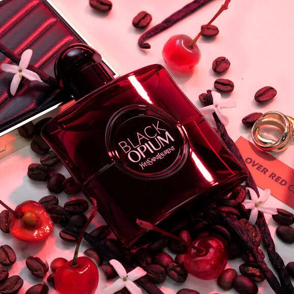 Yves Saint Laurent Black Opium Over Red Eau de Parfum 3.4 fl oz (100 ml) Women’s Cherry Vanilla Coffee Fragrance – Limited Edition