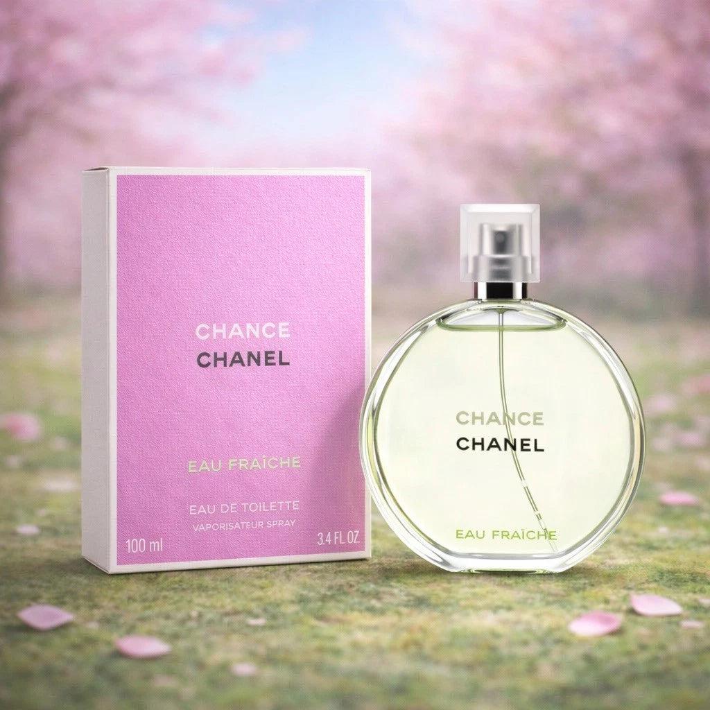 Chanel Chance Eau Fraîche Eau de Toilette for Women 3.4 oz / 100ml – Fresh Citrus Floral Long-Lasting Luxury Fragrance