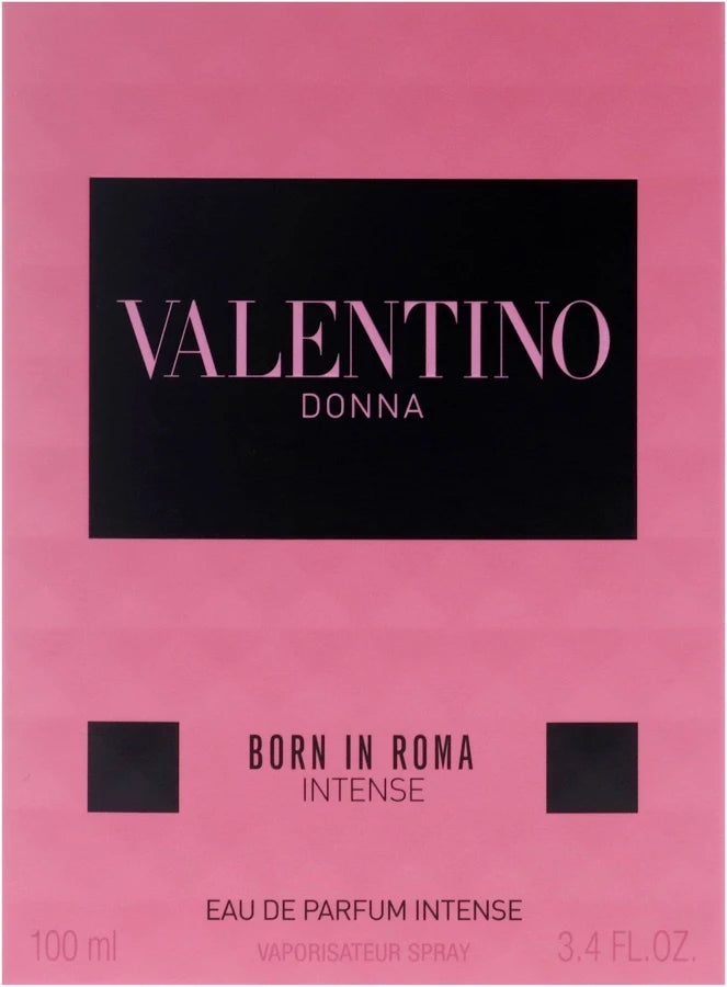Valentino Donna Born In Roma Intense Eau de Parfum for Women 3.4 oz / 100ml – Warm Vanilla Floral Long-Lasting Luxury Designer Fragrance