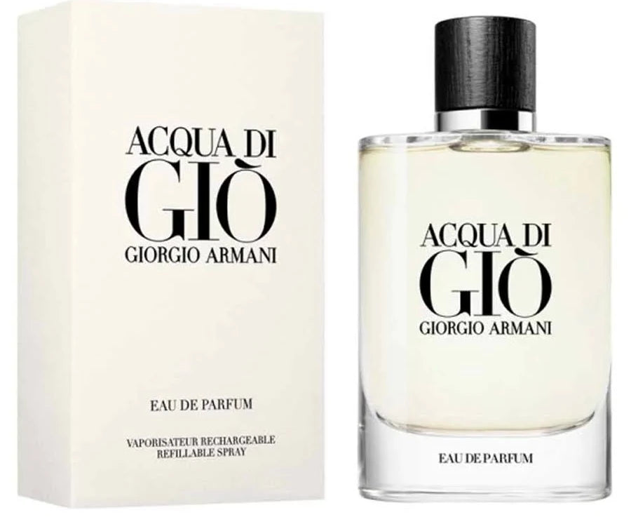 Giorgio Armani Acqua Di Giò Eau de Parfum for Men 3.4 oz / 100ml – Fresh Marine Woody Long-Lasting Luxury Designer Fragrance