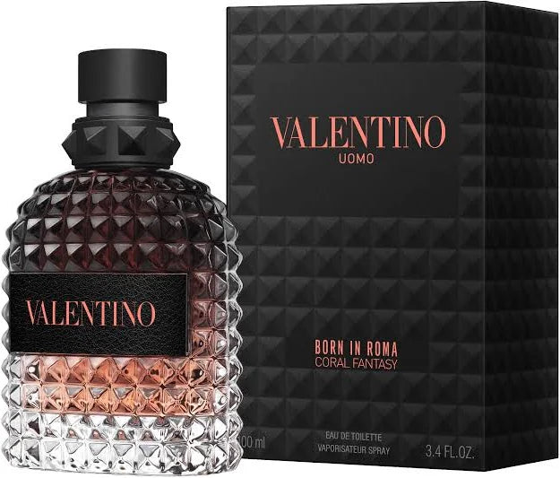 Valentino Uomo Born In Roma Coral Fantasy Eau de Toilette for Men 3.4 oz / 100ml – Fresh Fruity Woody Luxury Designer Fragrance