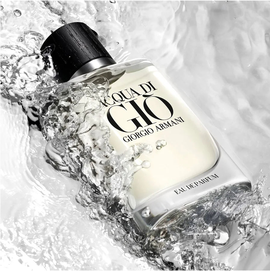 Giorgio Armani Acqua Di Giò Eau de Parfum for Men 3.4 oz / 100ml – Fresh Marine Woody Long-Lasting Luxury Designer Fragrance
