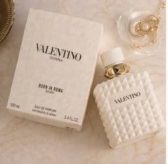 Valentino Donna Born in Roma Eau de Parfum 3.4 fl oz (100 ml) Women’s Luxury Floral Amber Fragrance – White Bottle Edition