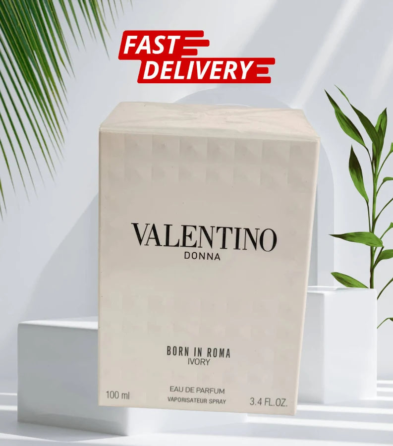 Valentino Donna Born in Roma Eau de Parfum 3.4 fl oz (100 ml) Women’s Luxury Floral Amber Fragrance – White Bottle Edition